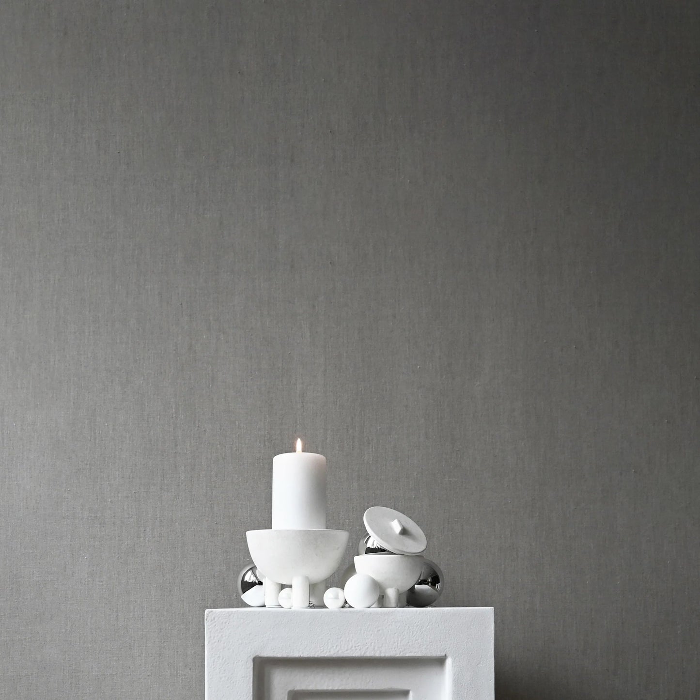 Duck Jar Med Bone White