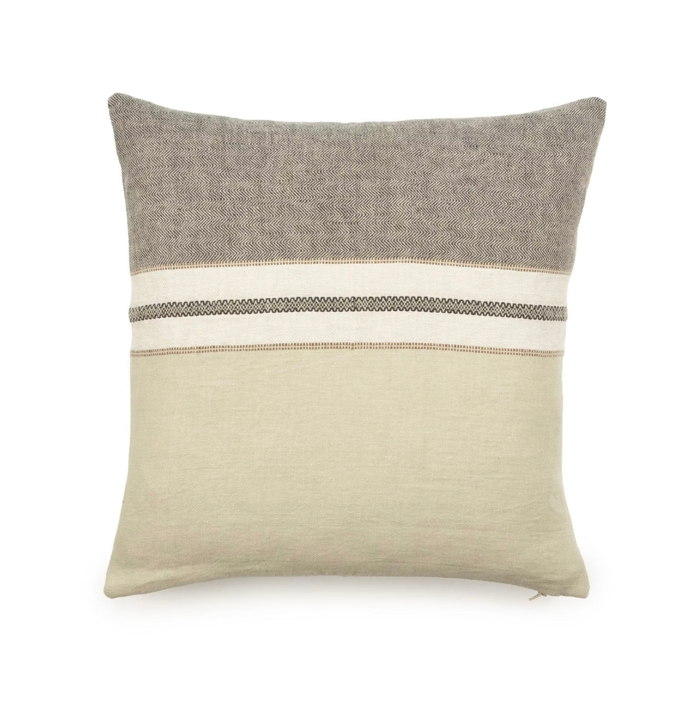 The Belgian Pillow Pillow cover 50x50 Beeswax Stripe