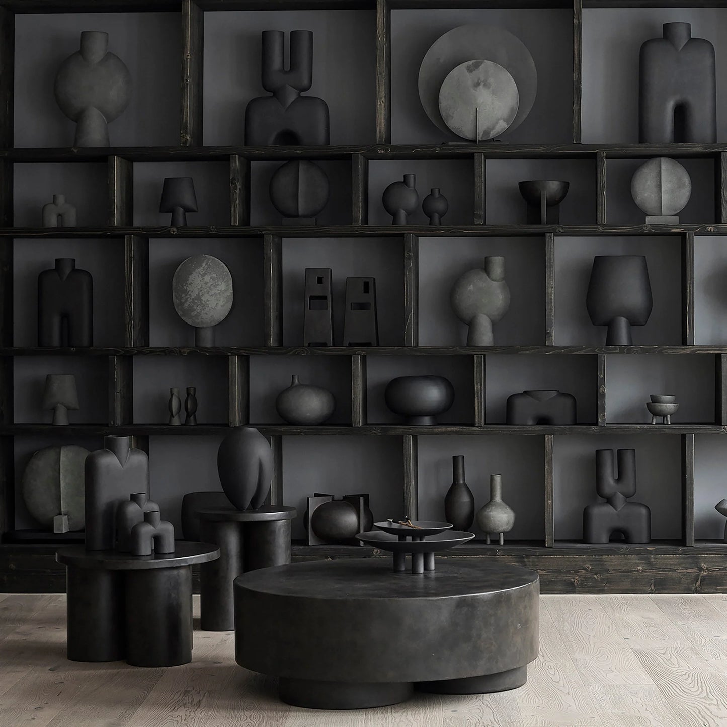 Duck Vase Fat Dark Grey