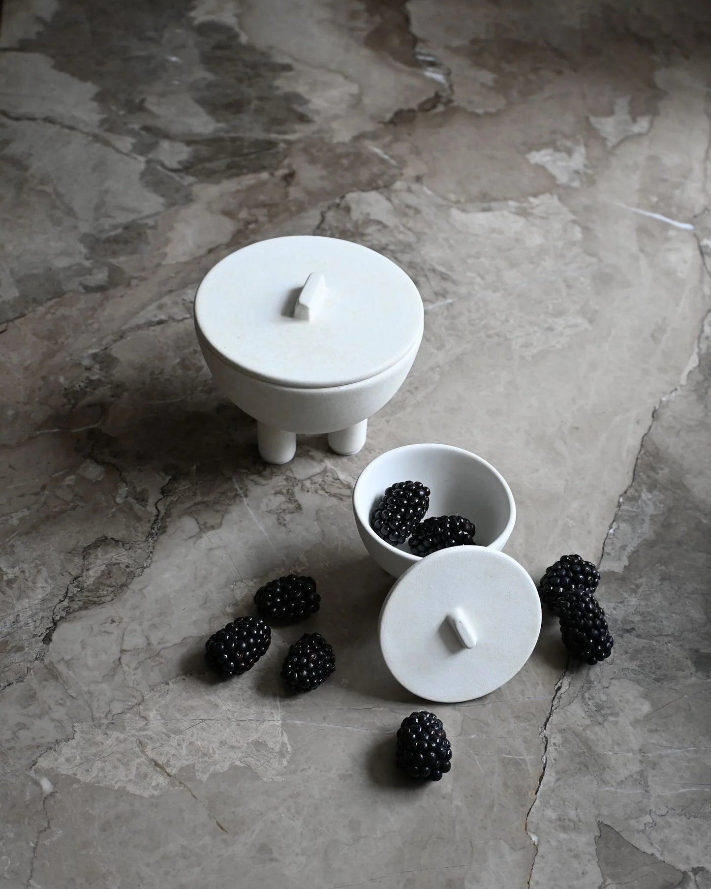 Duck Jar Med Bone White