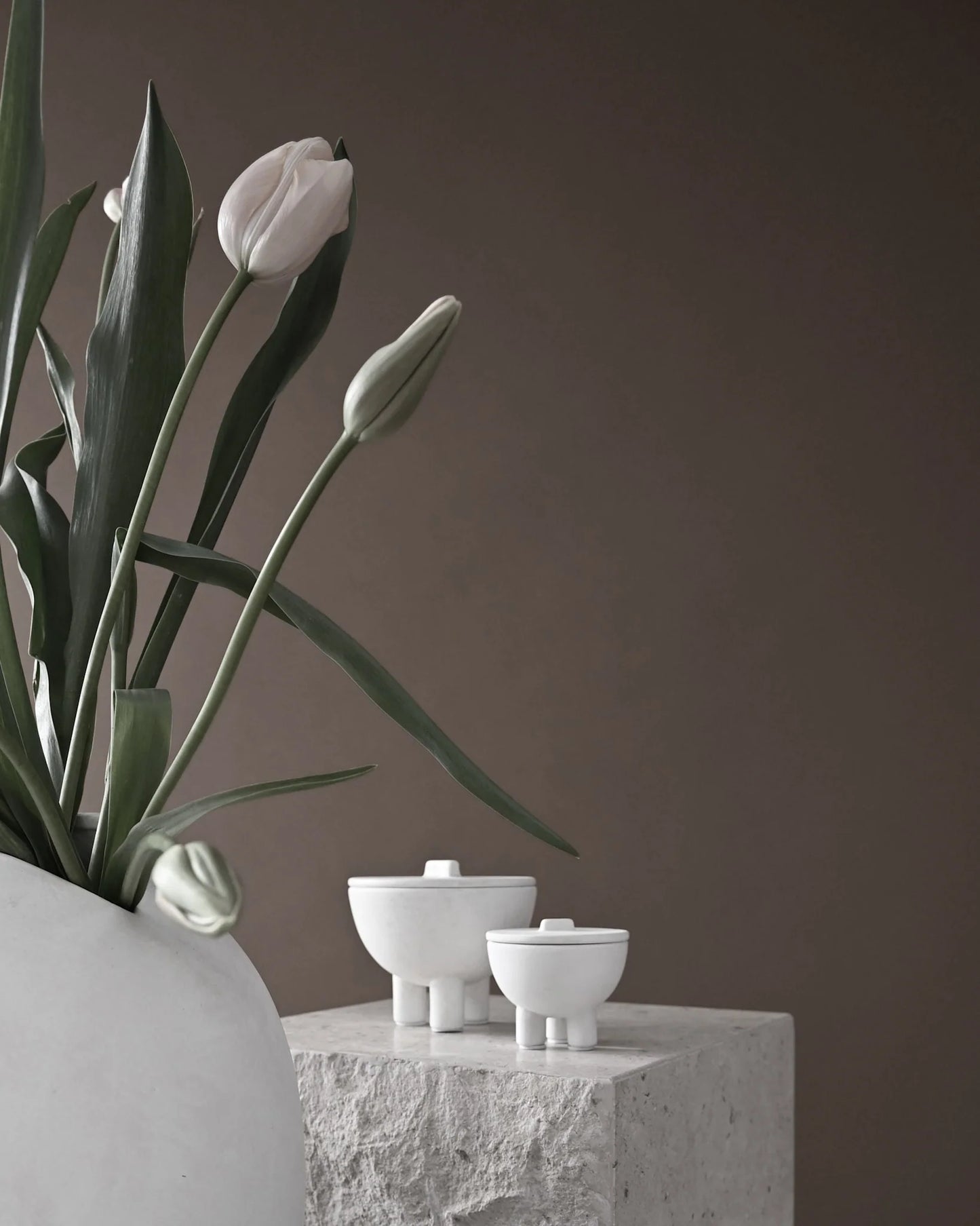 Duck Jar Med Bone White