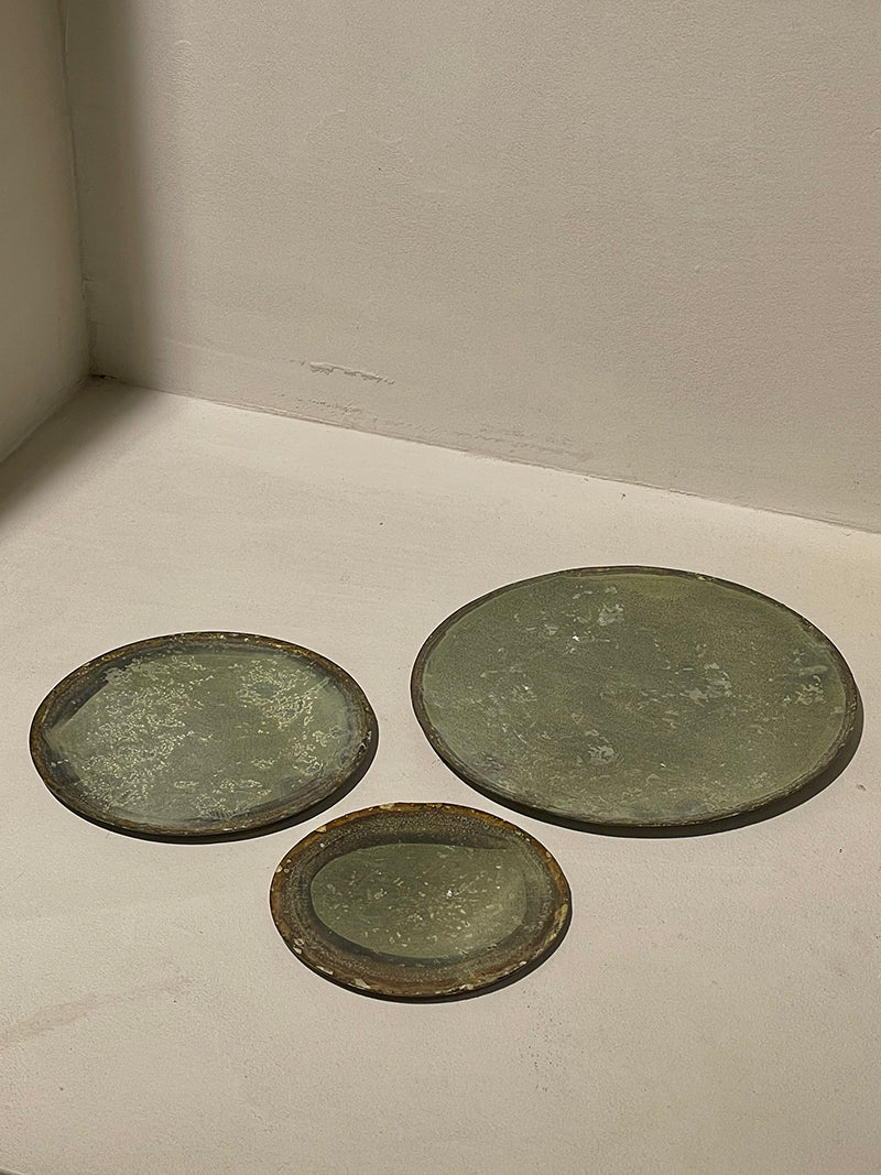 Candleplate metal green Large ⌀18