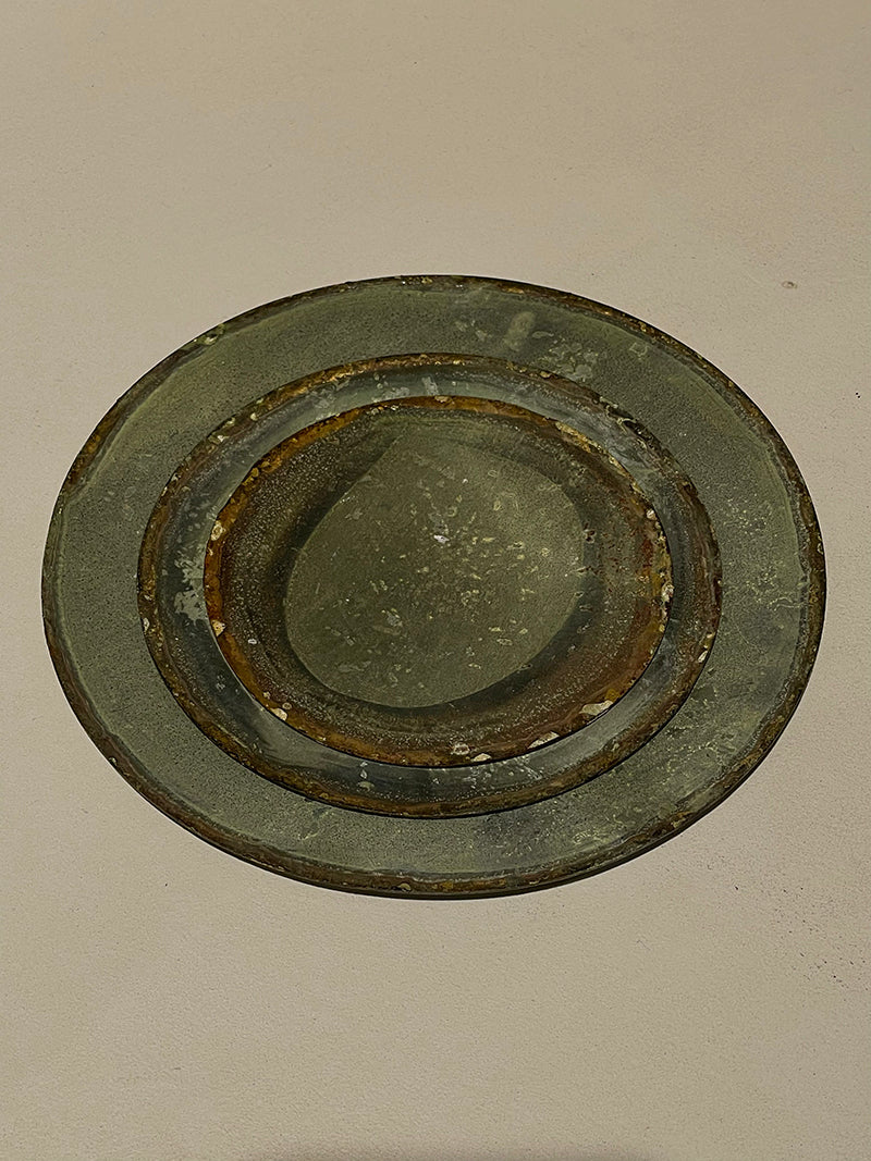 Candleplate metal green Large ⌀18
