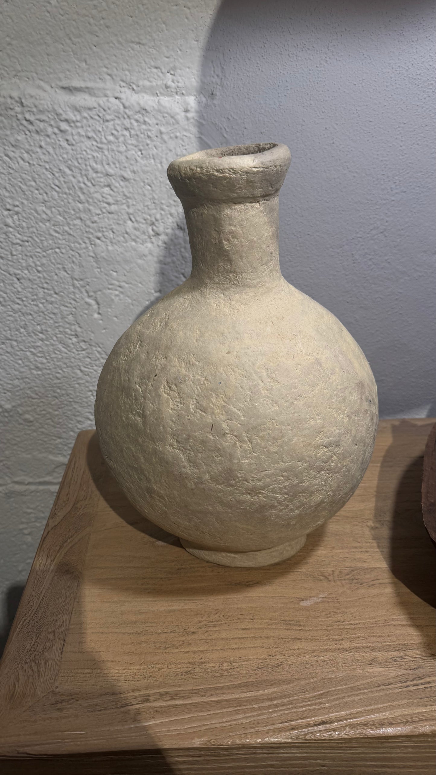 Paper Mache Nature Vase Swan Mid