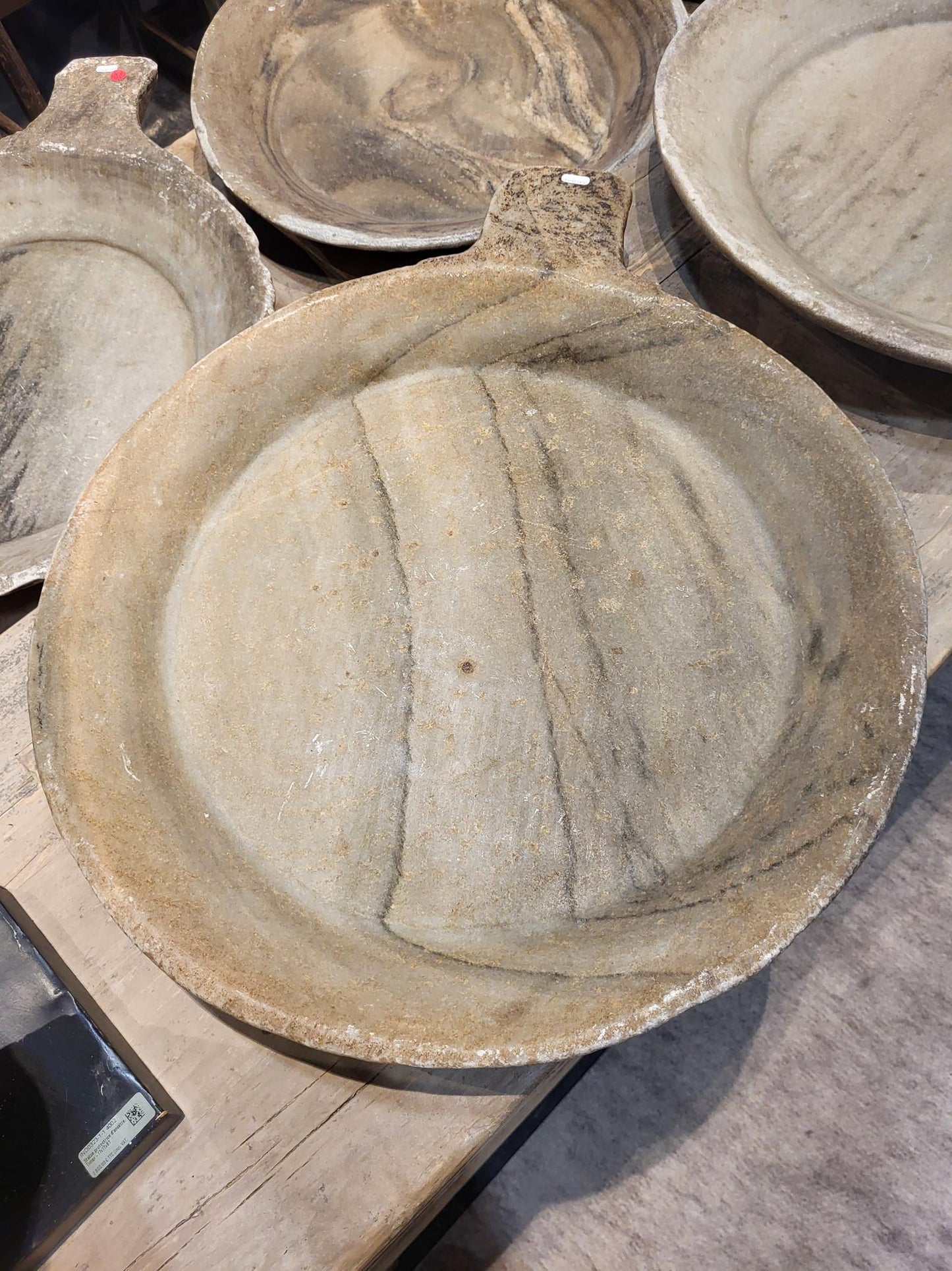 Stone plate with handle