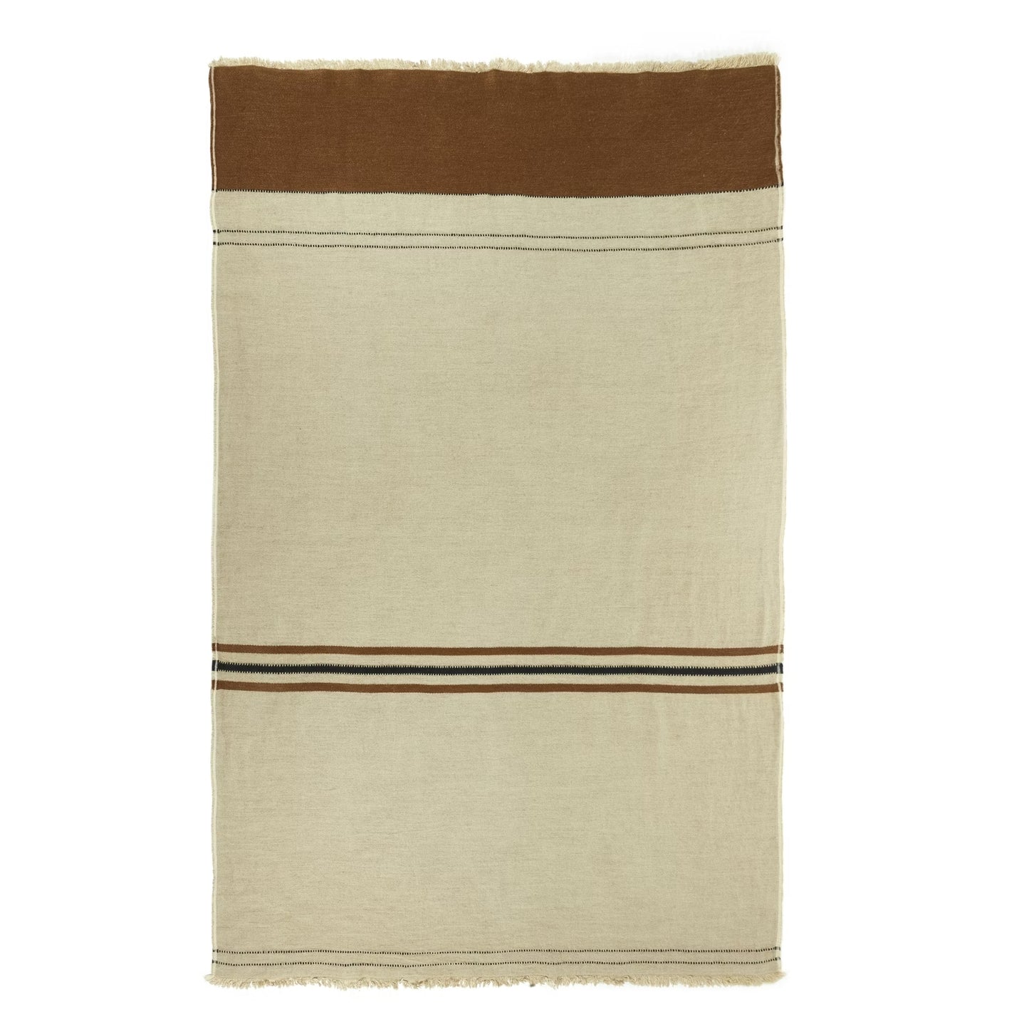 Foundry Throw 135X220 Beeswax Stripe