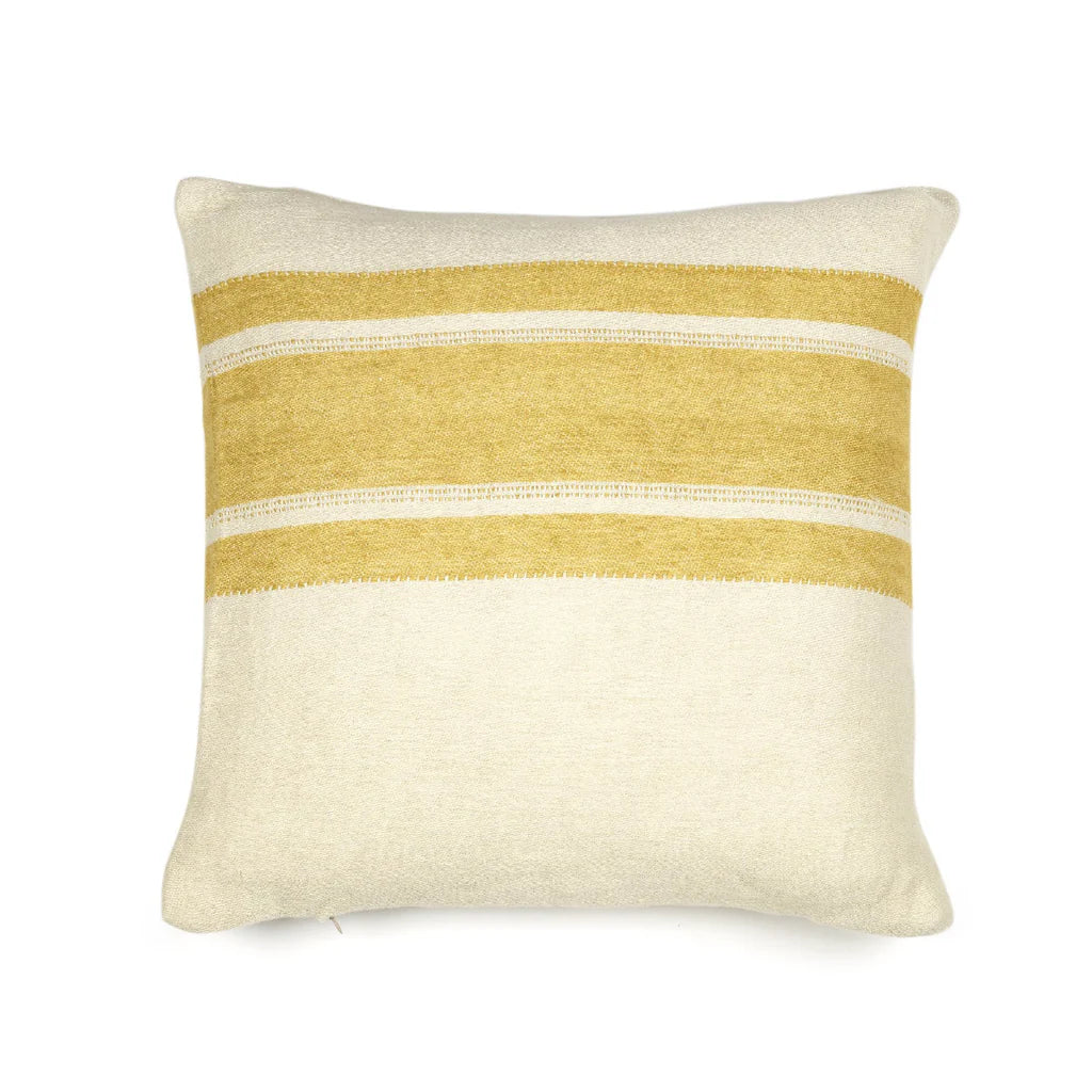 Belgian Pillow 50x50 Mustard Stripe