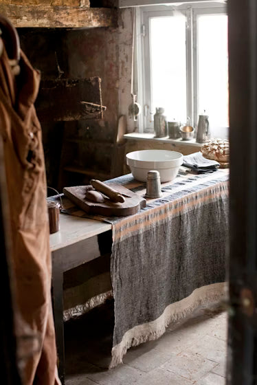 The Belgian Towel Fouta 110X180Cm Black Stripe