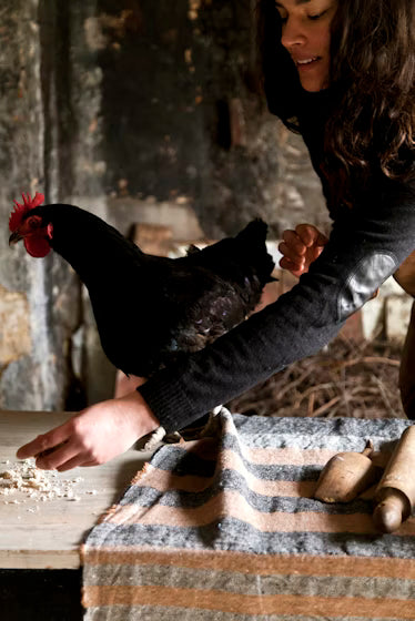 The Belgian Towel Fouta 110X180Cm Black Stripe