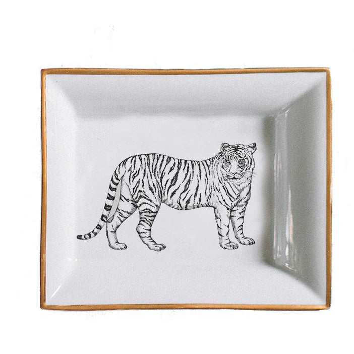 Vacia Bolsillos Porcelana Limoges Tigre