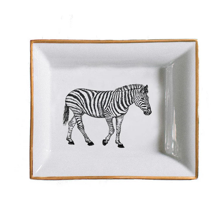 Vacia Bolsillos Porcelana Limoges Zebra